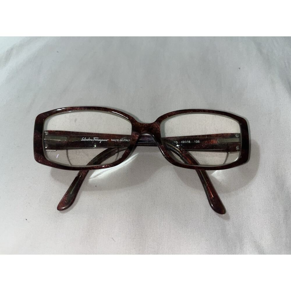 Salvatore Ferragamo Eyeglasses Frames 2632 565 Red Green Brown Sparkle 53-16-135